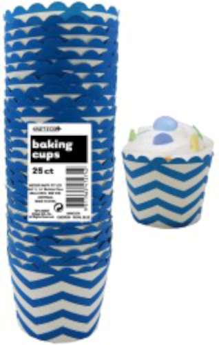 Baking Cups - Chevron Blue - Click Image to Close